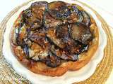 Tarte tatin de pois chiches aux aubergines, sans gluten, sans lait ou faible en lactose, sans oeufs