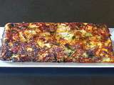 Terrine de courgettes & feta sur coulis de tomates sans gluten, sans lait