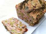 Terrine de poulet et petits pois, sans gluten, sans lait