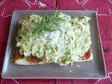 Courgette au parmesan sur toast