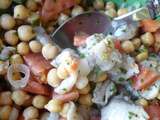 Salade de pois chiche et harengs doux