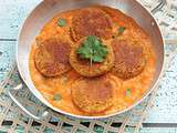 Croquettes de lentilles corail, sauce tomate-coco (vegan)