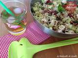 Salade fraîcheur quinoa, boulgour, concombre, feta, tomates séchées, menthe et citron vert