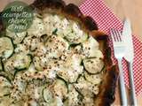 Tarte chèvre, miel et courgettes