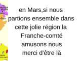 Top départ région Franche-Conté..et recette gagnante de février