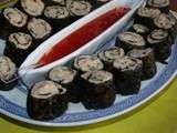 Rouleaux nori aux crevettes et surimi