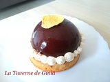 Tartelettes noisettes et son dôme choco-orange, chantilly mascapone-orange