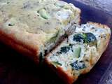 Cake keto feta courgette menthe