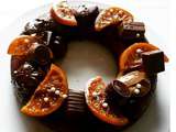 Couronne de Noël aux orange chocolats et épices (végétale)