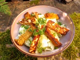 Halloumi grillé en salade (céto)