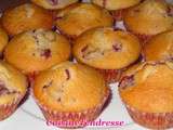 Muffins framboises chocolat blanc (dédiés à Carole)