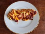 Omelette caramélisée flambée au calvados