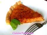 Quiche à la sauce tomate et au basilic