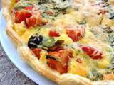 Quiche aux tomates et roquette