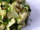 Salade citron, avocat, pomme