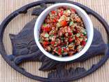 Taboulé boulgour, lentilles et raisins secs