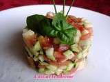 Tartare de courgette et tomate