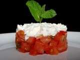 Tartare de tomates à la menthe