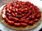 Tarte aux fraises à la menthe