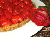 Tarte aux fraises facile (et aux amandes)