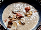 Velouté de lard aux champignons