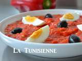 Salade mechouia de poivrons rouges