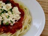 Tagliatelles faciles à la tomate et à la ricotta