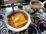 Baked beans au cheddar