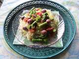 Capellini aux tomates confites et aux asperges croquantes