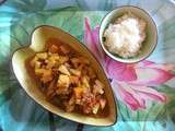 Curry de légumes et riz à l'ananas