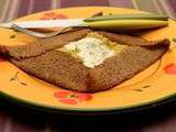 Galette bretonne aux épinards et à la fondue de poireaux