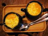 Petits chaudrons de soupe citrouille - fromage