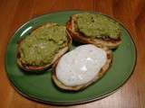 Pommes de terre au guacamole et au fromage frais