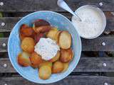 Pommes de terre sautées et sauce au yaourt