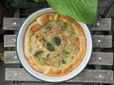 Quiche printanière au brocoli et à l'ail