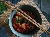 Riz à la tomate, au tofu et à la coriandre