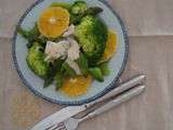 Salade printanière aux légumes verts et à l'orange