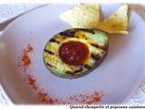 Avocats grilles au confit de poivron