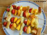 Brochettes briochees de nectarine