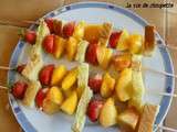 Brochettes briochees de nectarines