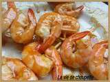 Brochettes de crevettes roses