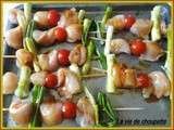 Brochettes de poulet grillees a la sauce yakitori