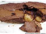 Cake au chocolat et poires entieres