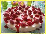 Cheesecake aux framboises et chocolat blanc