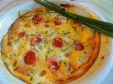 Clafoutis de tomates cerises a la mozzarella