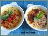 Creme brulee a la framboise et aux groseilles