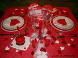 Decorations de table saint-valentin