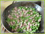 Farfalles au jambon et aux petits pois