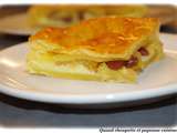 Galette des rois creme pâtissiere, ananas et raisins secs