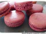 Macarons betterave, parfum menthe